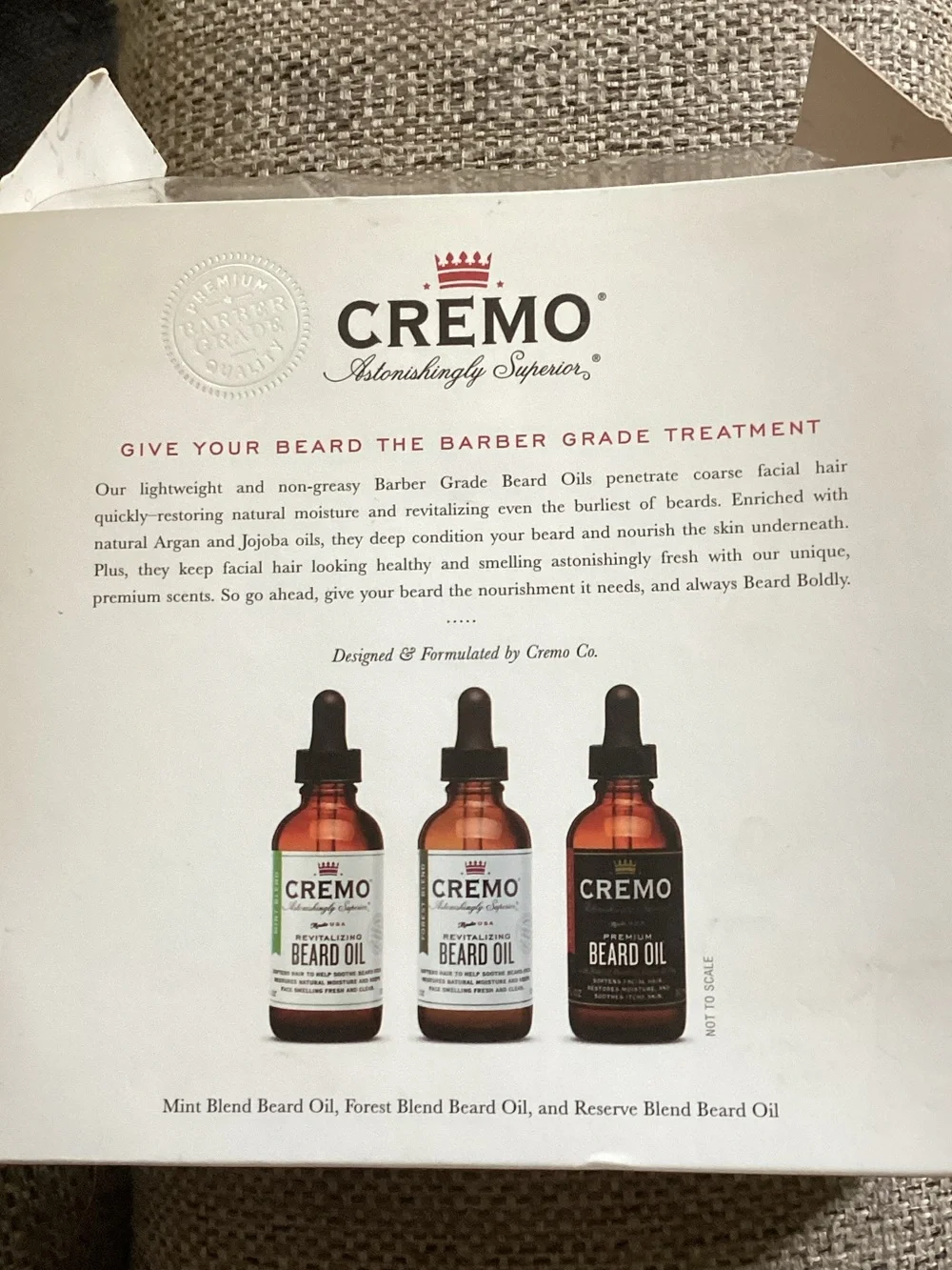 Cremo beard oil
